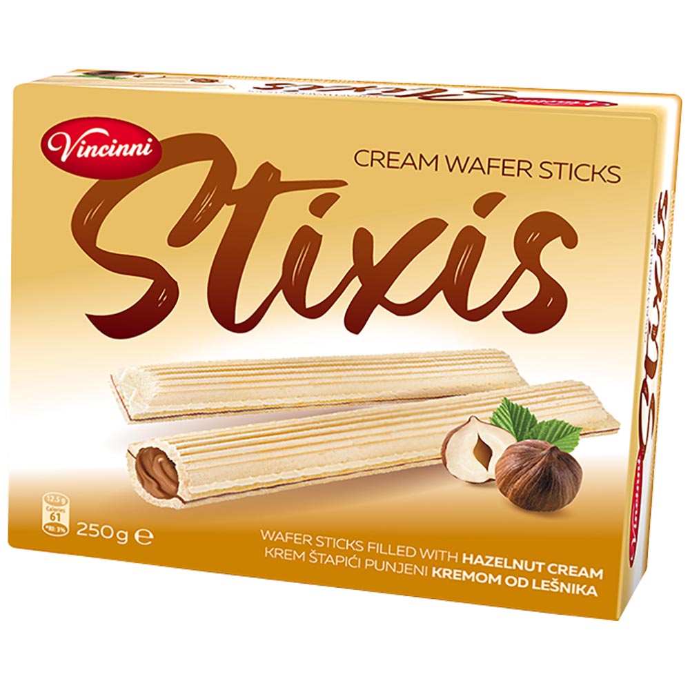 VINCINNI Stixis - Hazelnut cream wafer stick - 250g / 8.8oz