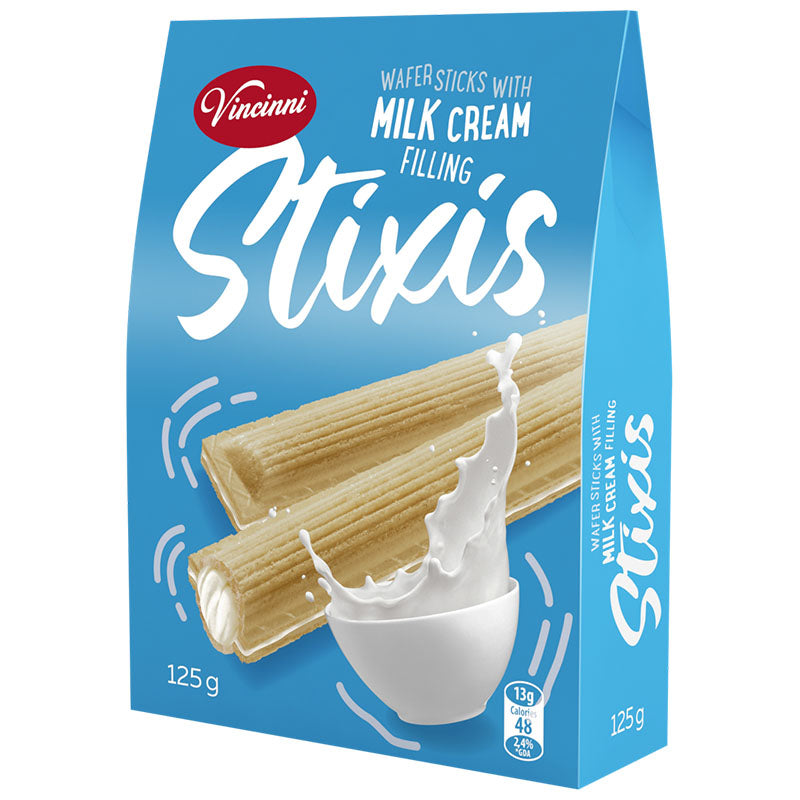 VINCINNI Stixis - Milk Cream Wafer Stick - 125g / 4.4oz