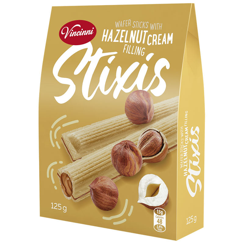 VINCINNI Stixis - Hazelnut Cream Wafer Stick - 125g / 4.4oz
