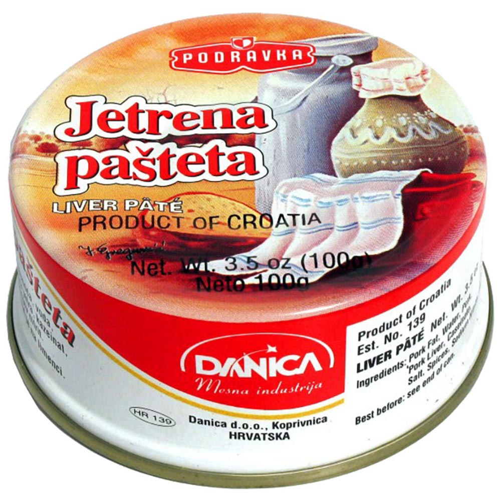 PODRAVKA Liver Pate 100g/ 3.5oz (Jetrena Pasteta)