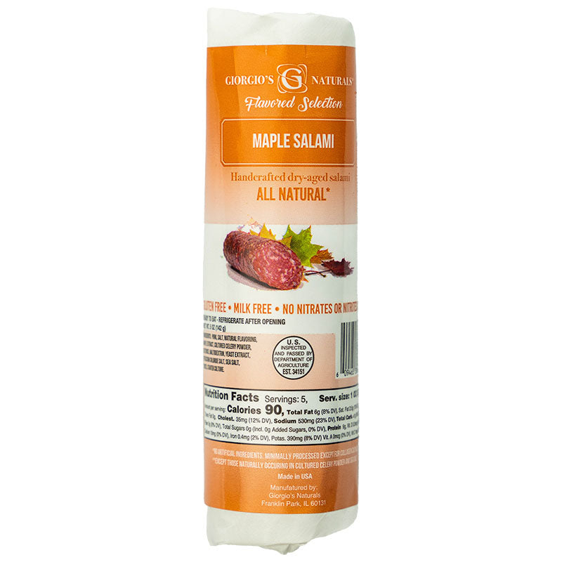 GIORGIO'S NATURAL Maple Salami 5oz x 12