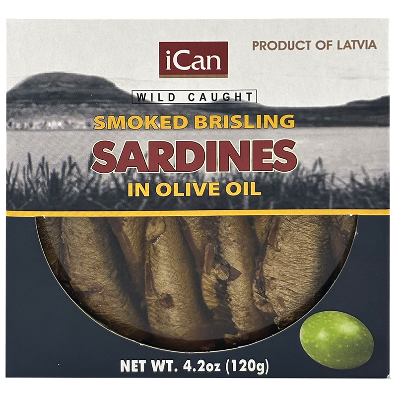 ICAN Smoked Brisling Sardines in Olive Oil 120g
