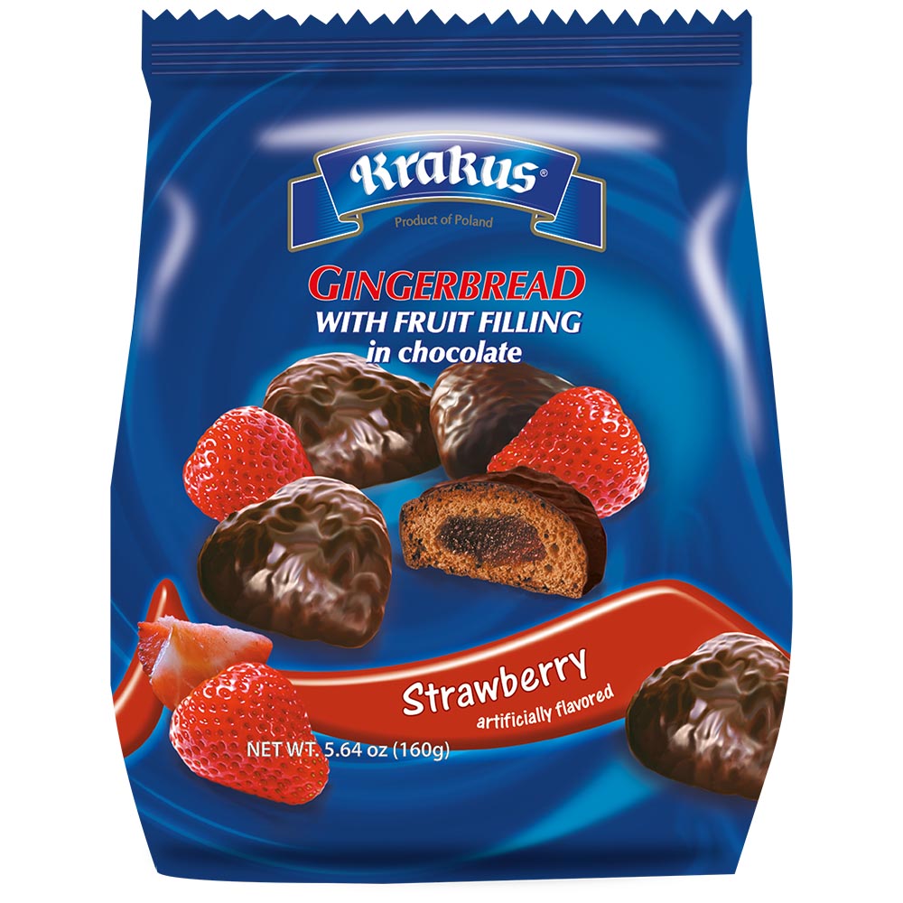 KRAKUS Gingerbread w/ Strawberry 160g / 5.8 oz