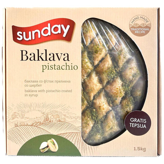 SUNDAY Baklava -Pistachio- in a pan (tepsija) 1.5kg / 53oz.