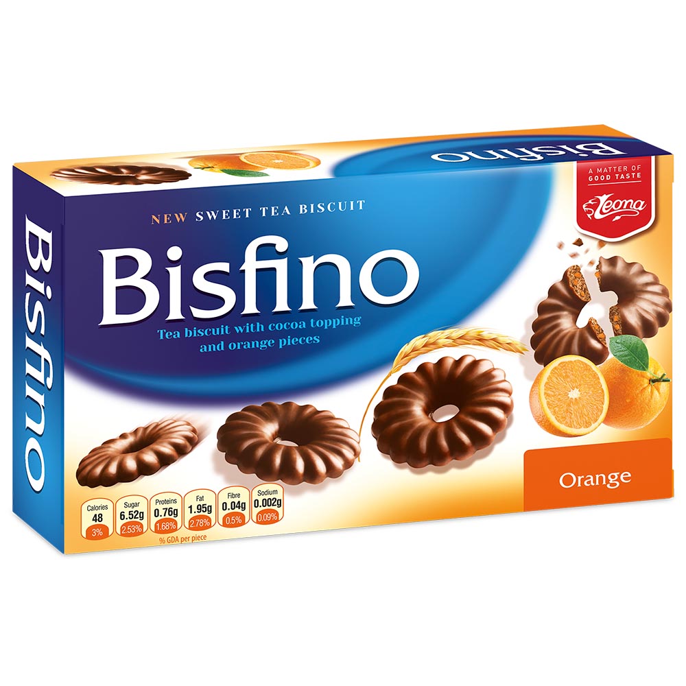 LEONA Bisfino Biscuit Orange 130g