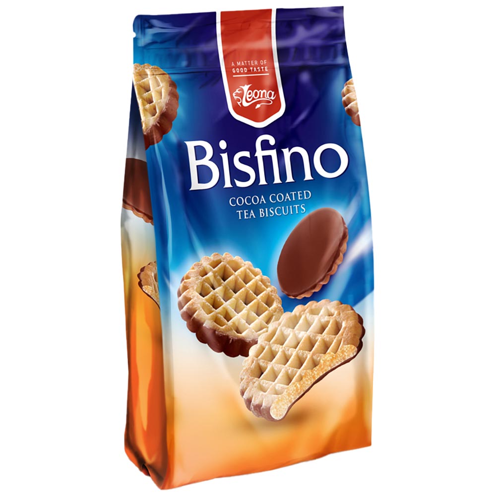 LEONA Bisfino Semi Cocoa Coated Biscuits 150g