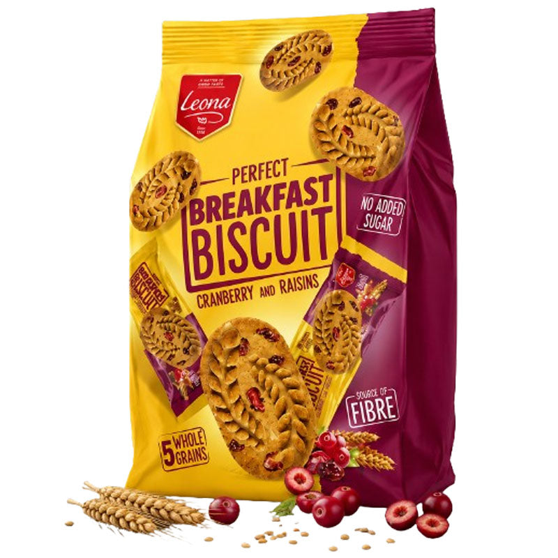 LEONA Breakfast Biscuits Cranberry 290g