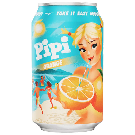 PIPI Orange Carbonated Drink 330ml - Can