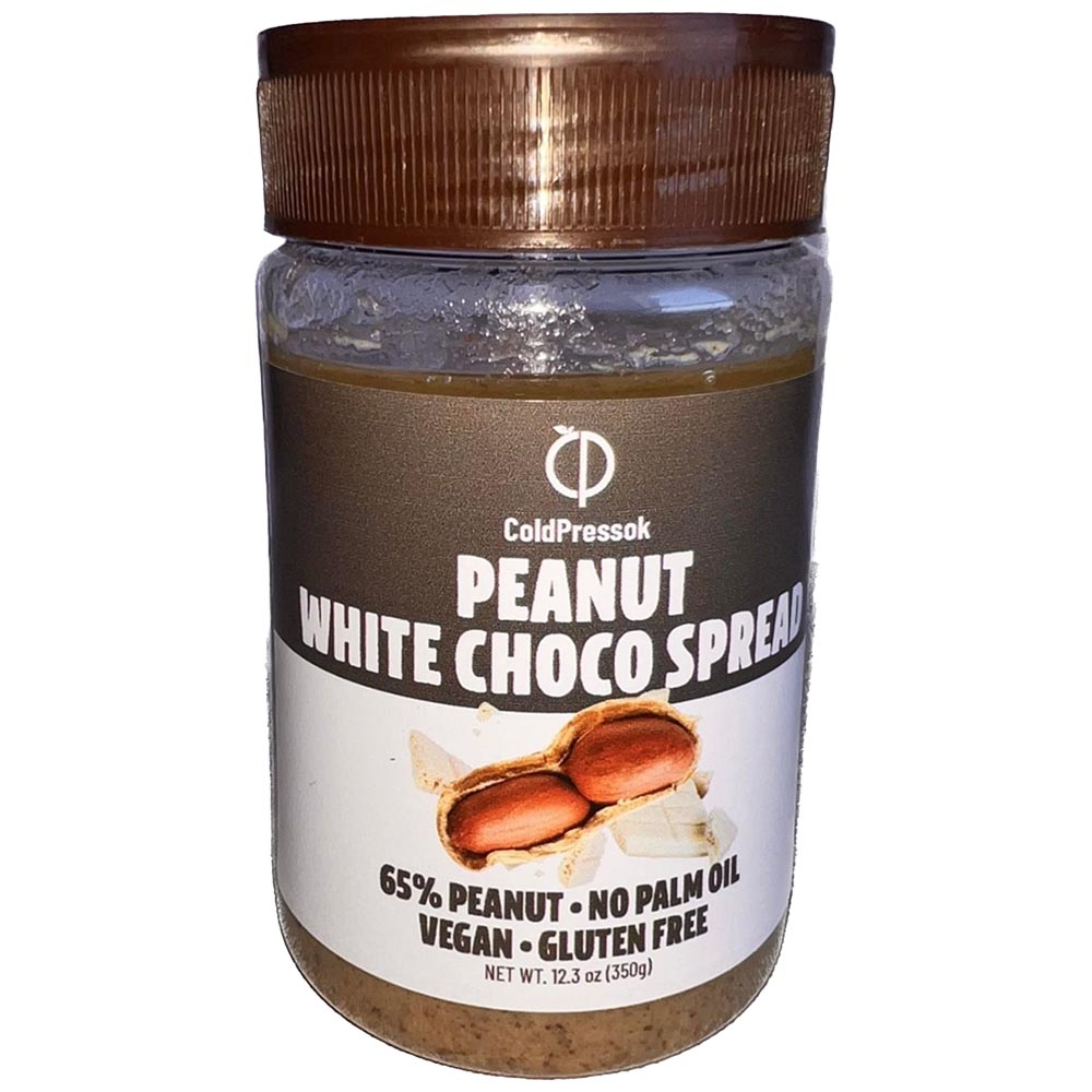 COLD PRESSOK Peanut White Choco Spread 350g / 12.3oz