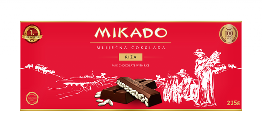 ZVECEVO Mikado Rice Chocolate 225g