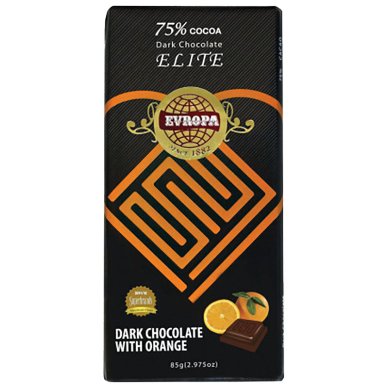 EVROPA Elite Chocolate Bar Orange 3 oz / 85 g