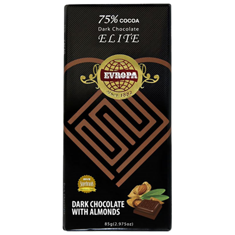 EVROPA Elite Chocolate Bar Almond 3 oz / 85 g