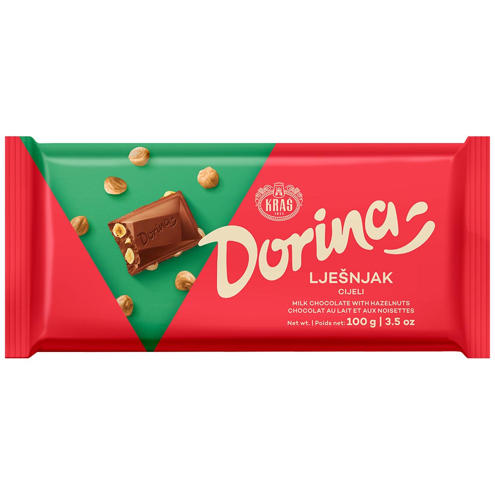 KRAS Dorina Hazelnut Whole Chocolate 100g