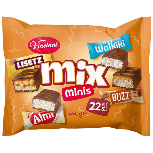 VINCINNI Mixed Mini Choco Bars 450g / 15.87oz