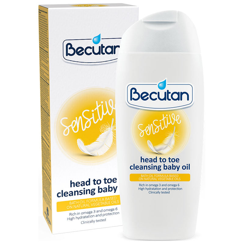 ALKALOID Becutan Sensitive Head to Toe Cleansing Baby Bath Oil 200ml