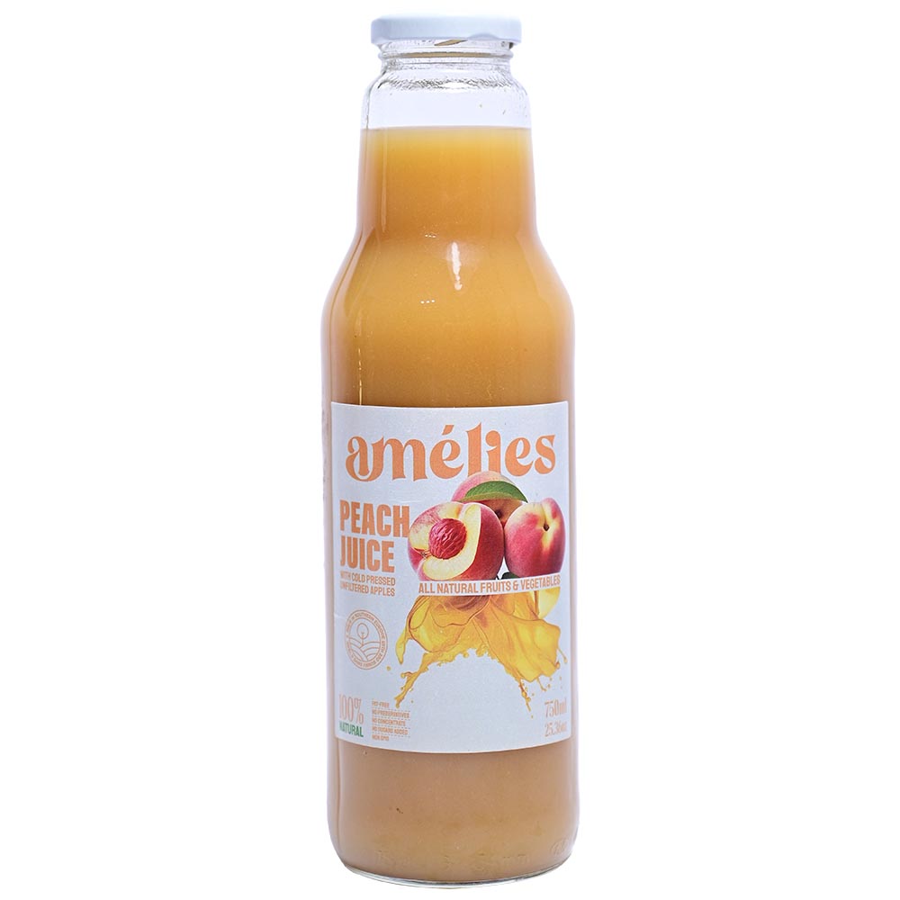 AMELIE'S Cloudy Apple & Peach Juice 750ml