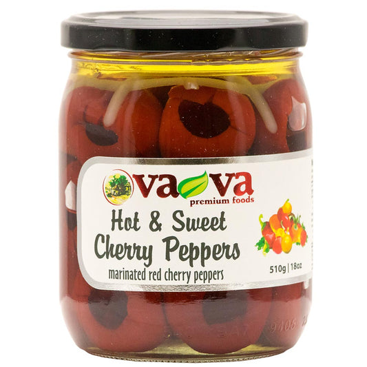 VA-VA Hot & Sweet Cherry Peppers 510g/18oz