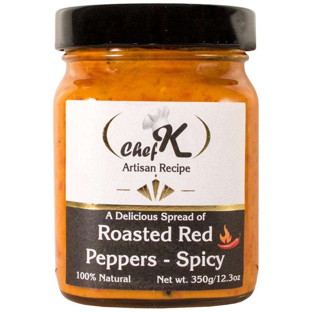 CHEF K Home Made Roasted Pepper Spread HOT 350g/12.3oz