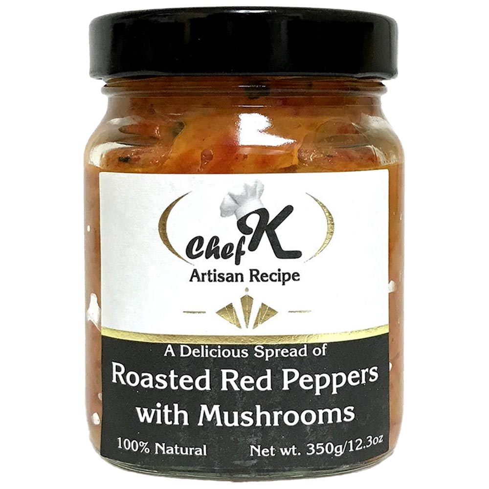 CHEF K Home Made Roasted Pepper Spread w/ Mushrooms 350g/12.3oz