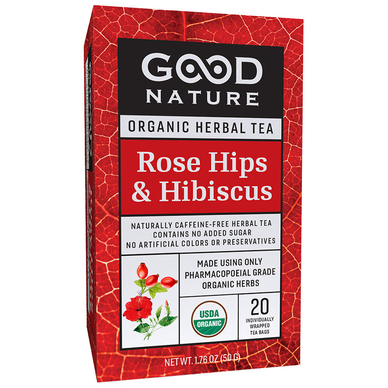 GOOD NATURE Organic Rose Hip & Hibiscus Tea (20x2.5g) 1.76oz