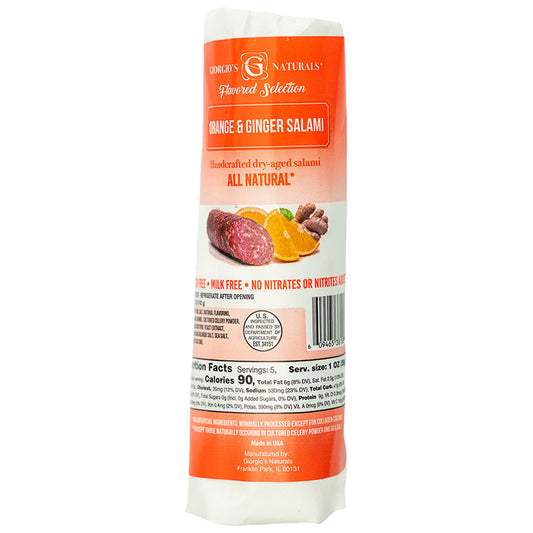 GIORGIO'S NATURAL Orange & Ginger Salami 5oz x 12