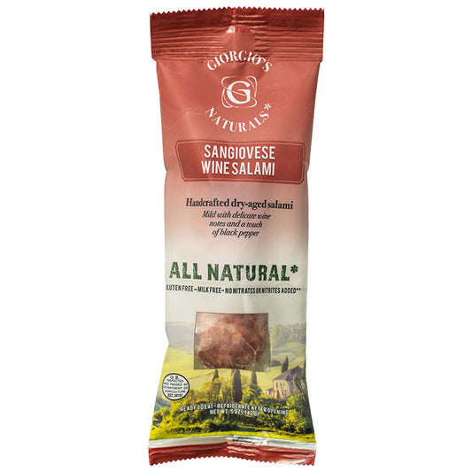 GIORGIO'S NATURAL Sangiovese Wine Salami 5oz x 12