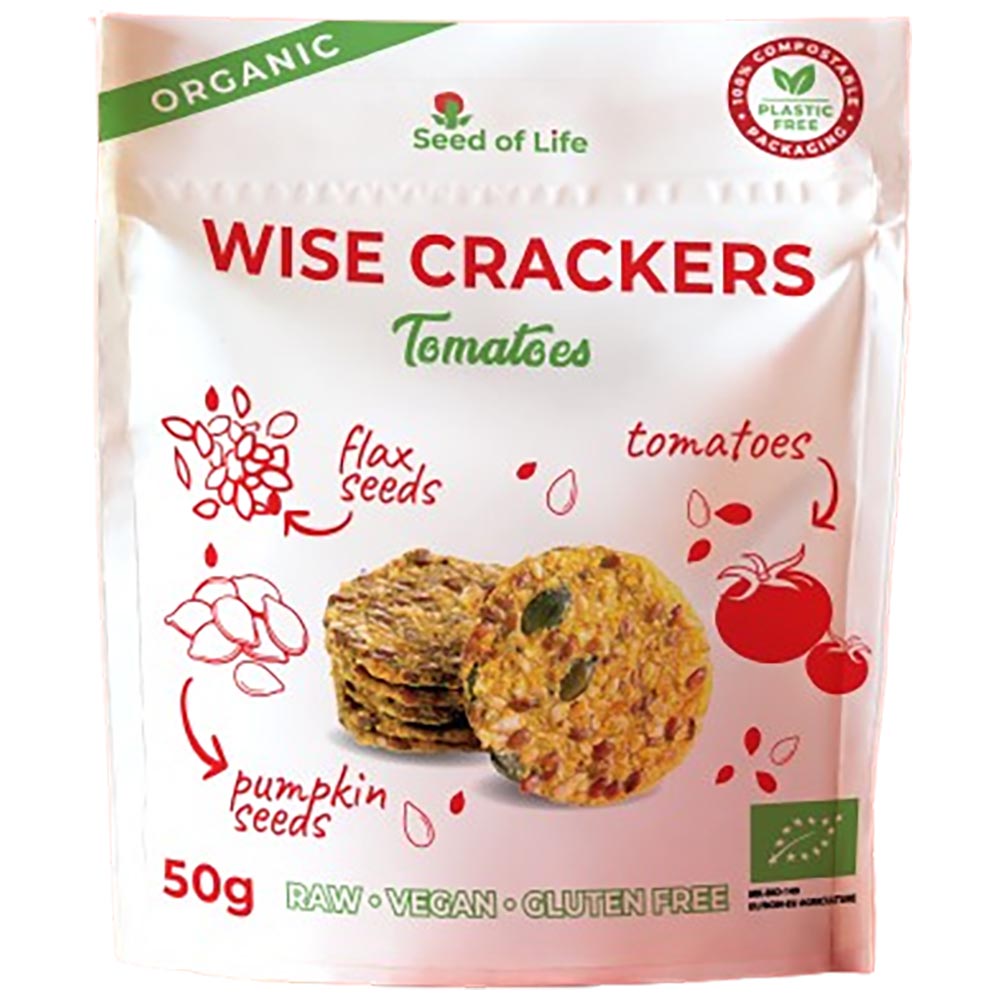 SEED OF LIFE Wise Crackers - Buckwheat and Tomatoes 50g