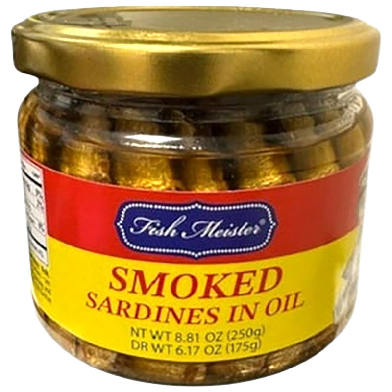 FISH MEISTER Smoked Sardines in Oil (glass) 250g