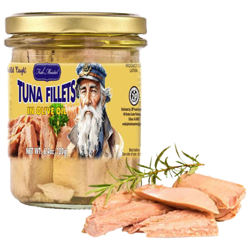 FISH MEISTER Tuna Fillet in Olive Oil (glass) 180g