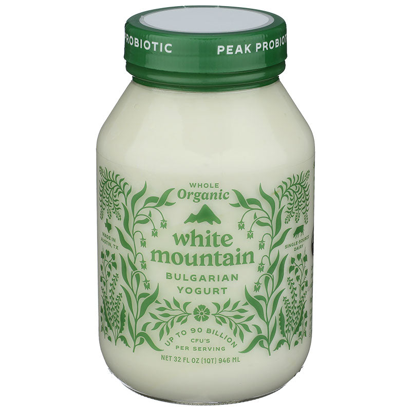 WHITE MOUNTAIN Yogurt BG Whole Milk Glass ORG 32oz