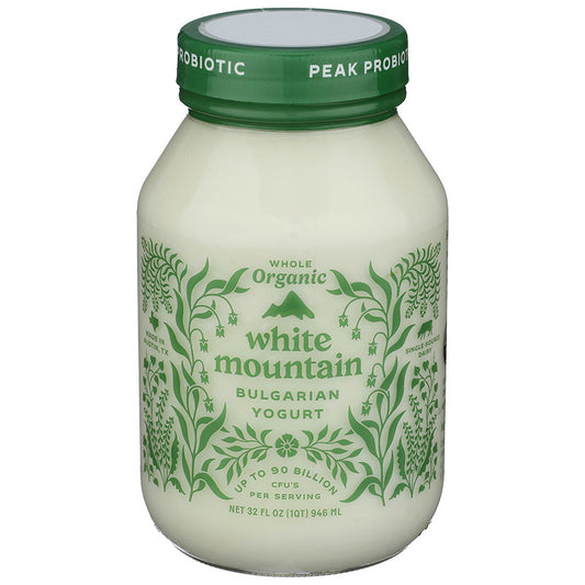 WHITE MOUNTAIN Yogurt BG Whole Milk Glass ORG 32oz