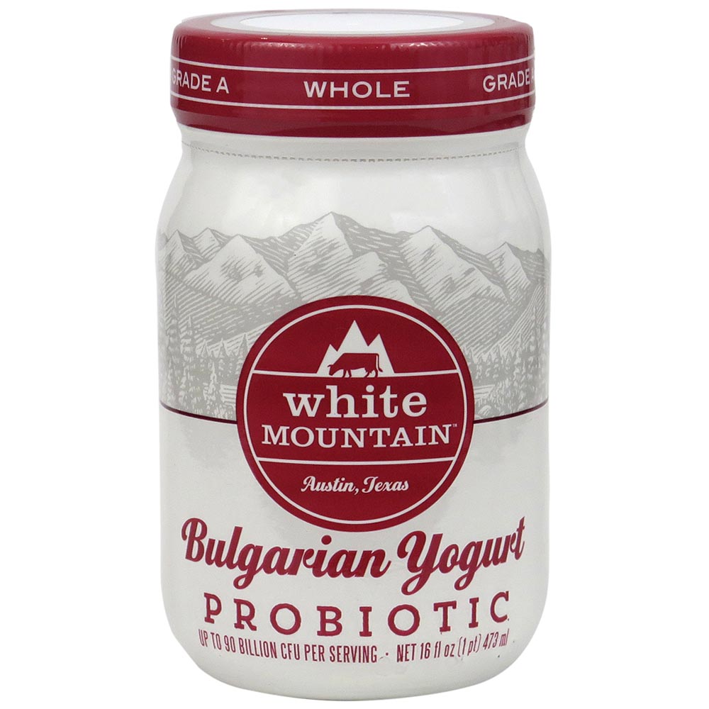 WHITE MOUNTAIN Yogurt BG Whole Milk Glass Jar 16 oz