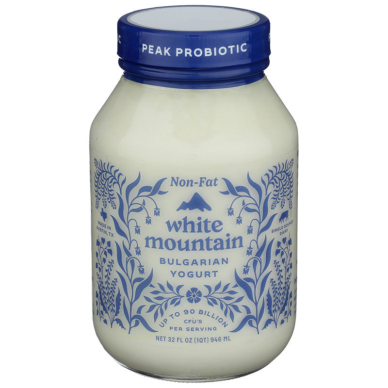 WHITE MOUNTAIN Yogurt BG Non Fat Glass 32 oz