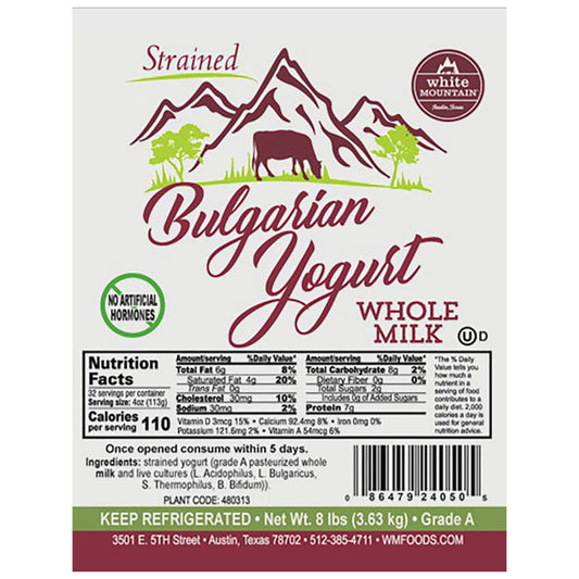 WHITE MOUNTAIN Yogurt Greek (Strained) 8LB