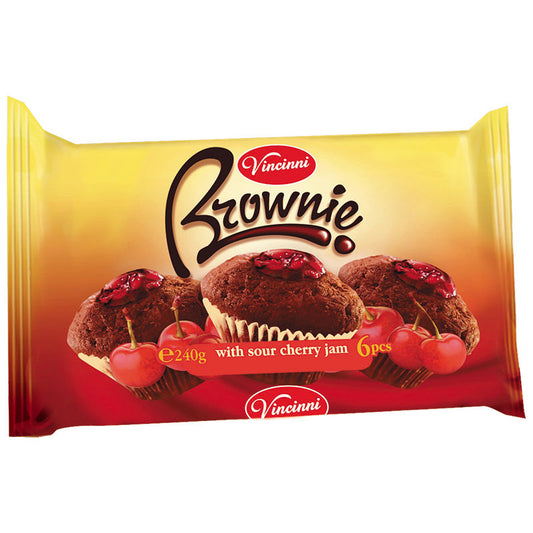 VINCINNI Brownie with Sour Cherry Topping 240g