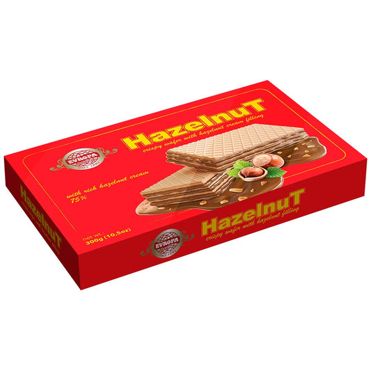 EVROPA Wafers Hazelnut 300g/10.5oz