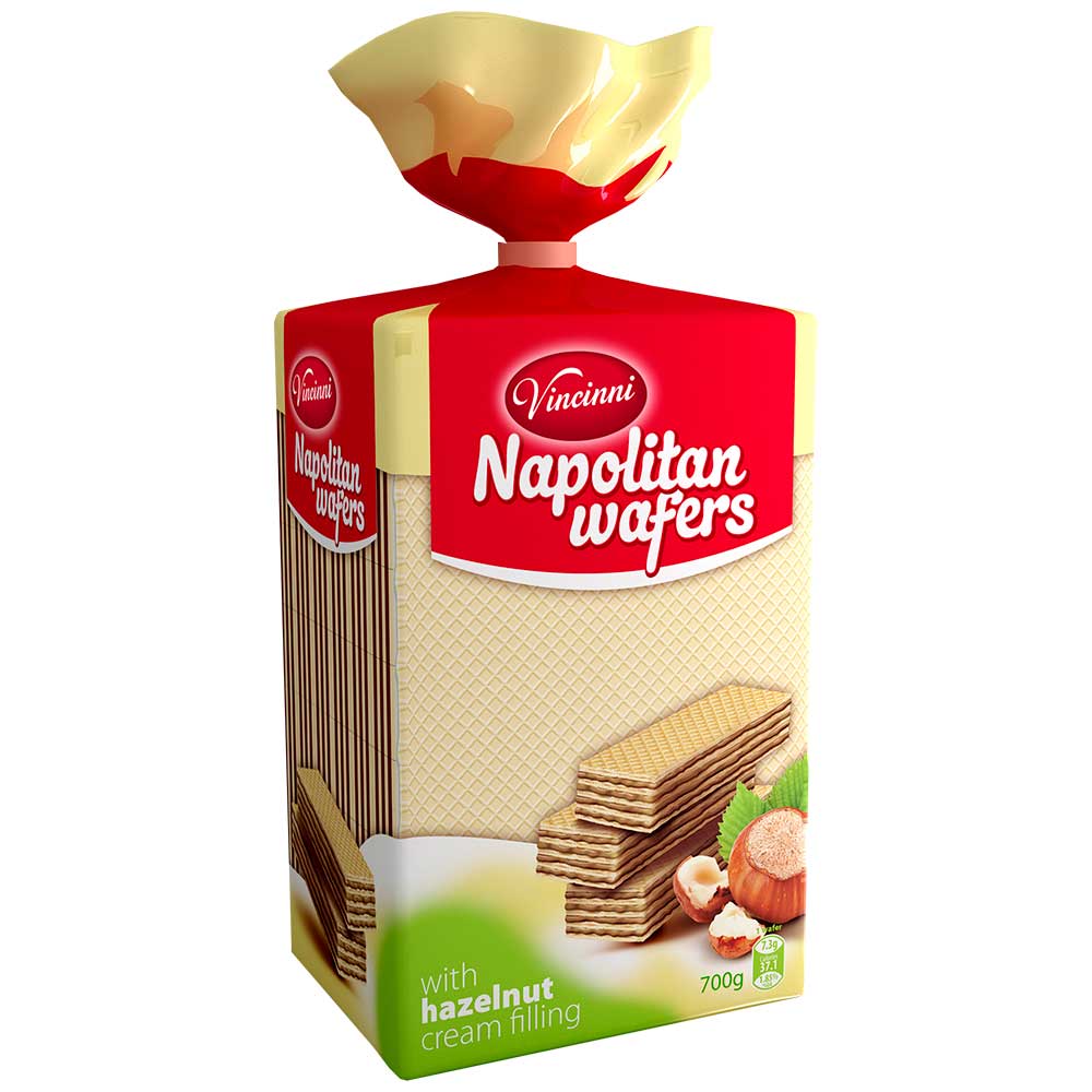 VINCINNI Napolitan Wafers - Hazelnut 700g