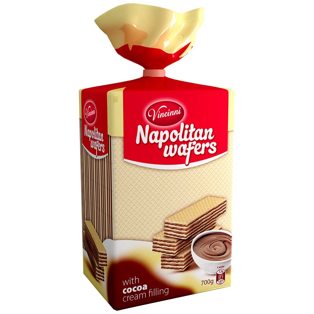 VINCINNI Napolitan Wafers - Cocoa 700g