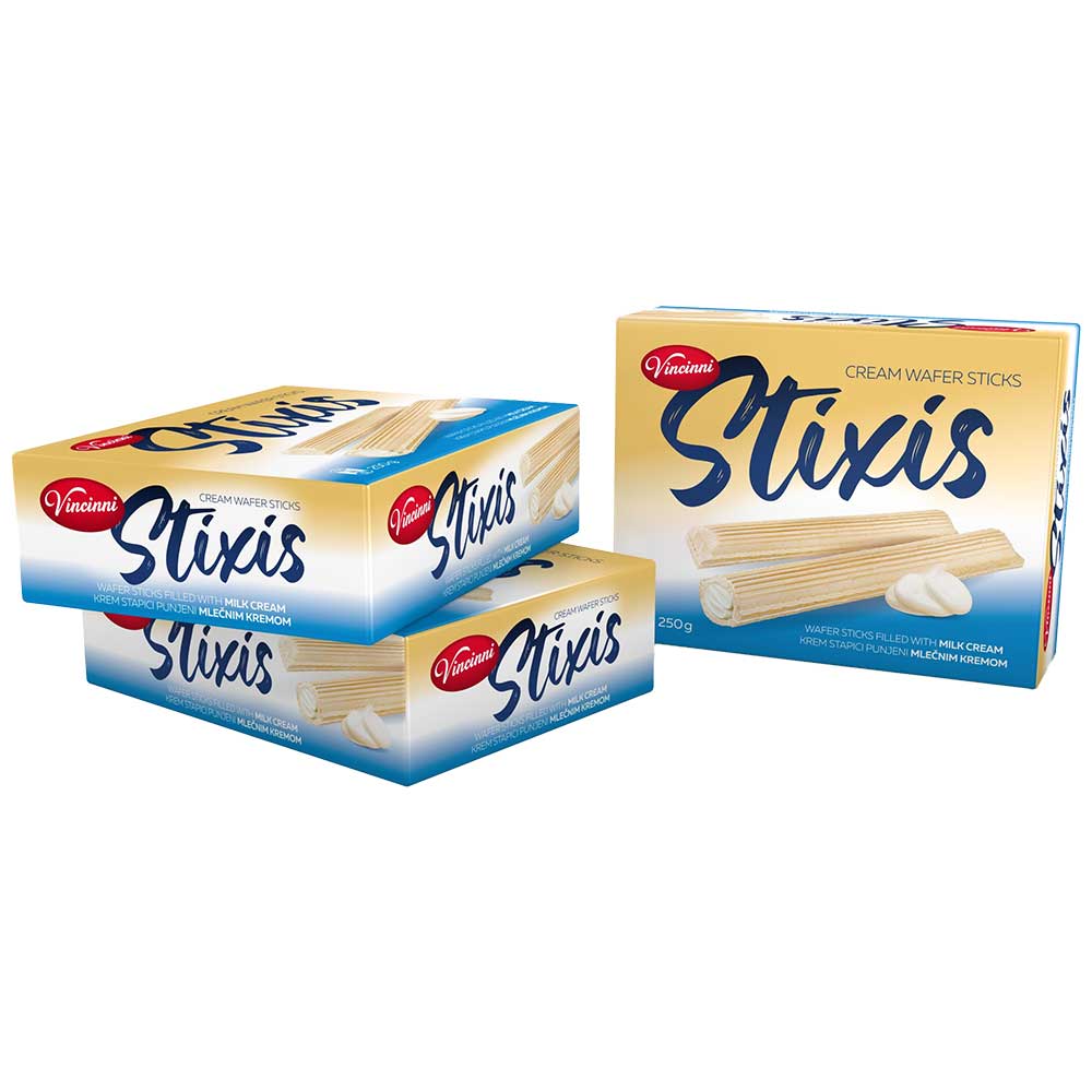 VINCINNI Stixis - Milk cream wafer stick - 250g / 8.8oz