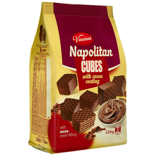 VINCINNI Napolitan CHOCOLATE Cubes - Cocoa 220g