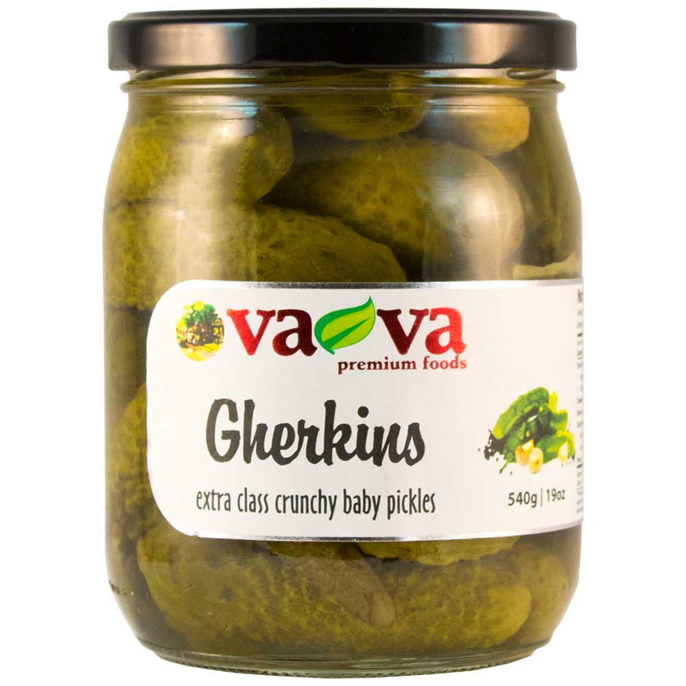 VA-VA Extra Class Baby Gherkins 475g/19oz – FAST PAK