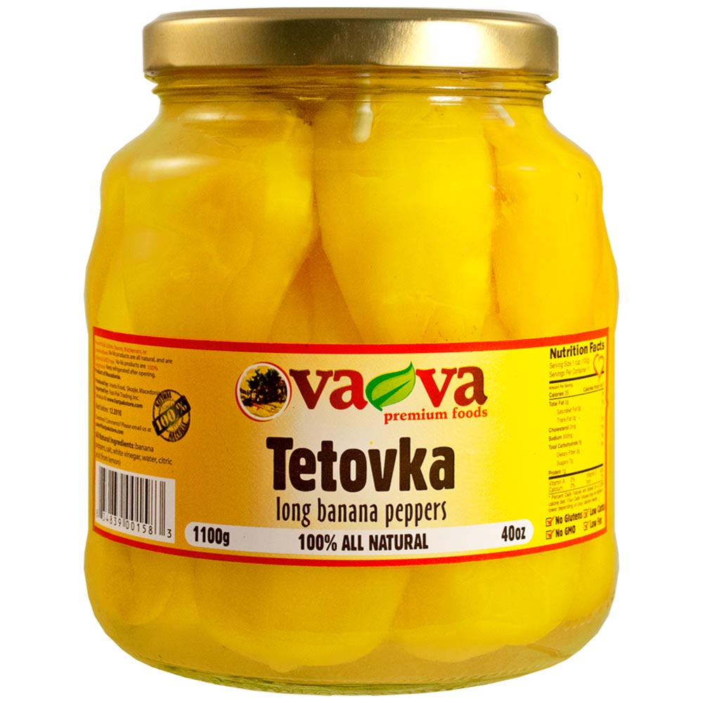 VA-VA Tetovka Long Banana Peppers 1100g/40oz