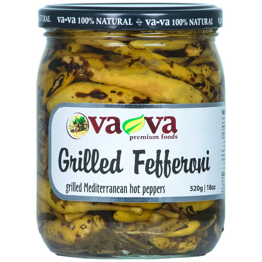 VA-VA Grilled Hot Yellow Fefferoni 520g/18oz