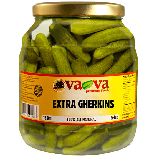 VA-VA Extra Class Baby Gherkins 1550g/53oz