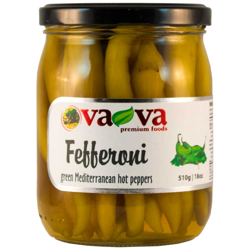 VA-VA Hot Green Fefferoni Peppers 490g/19oz