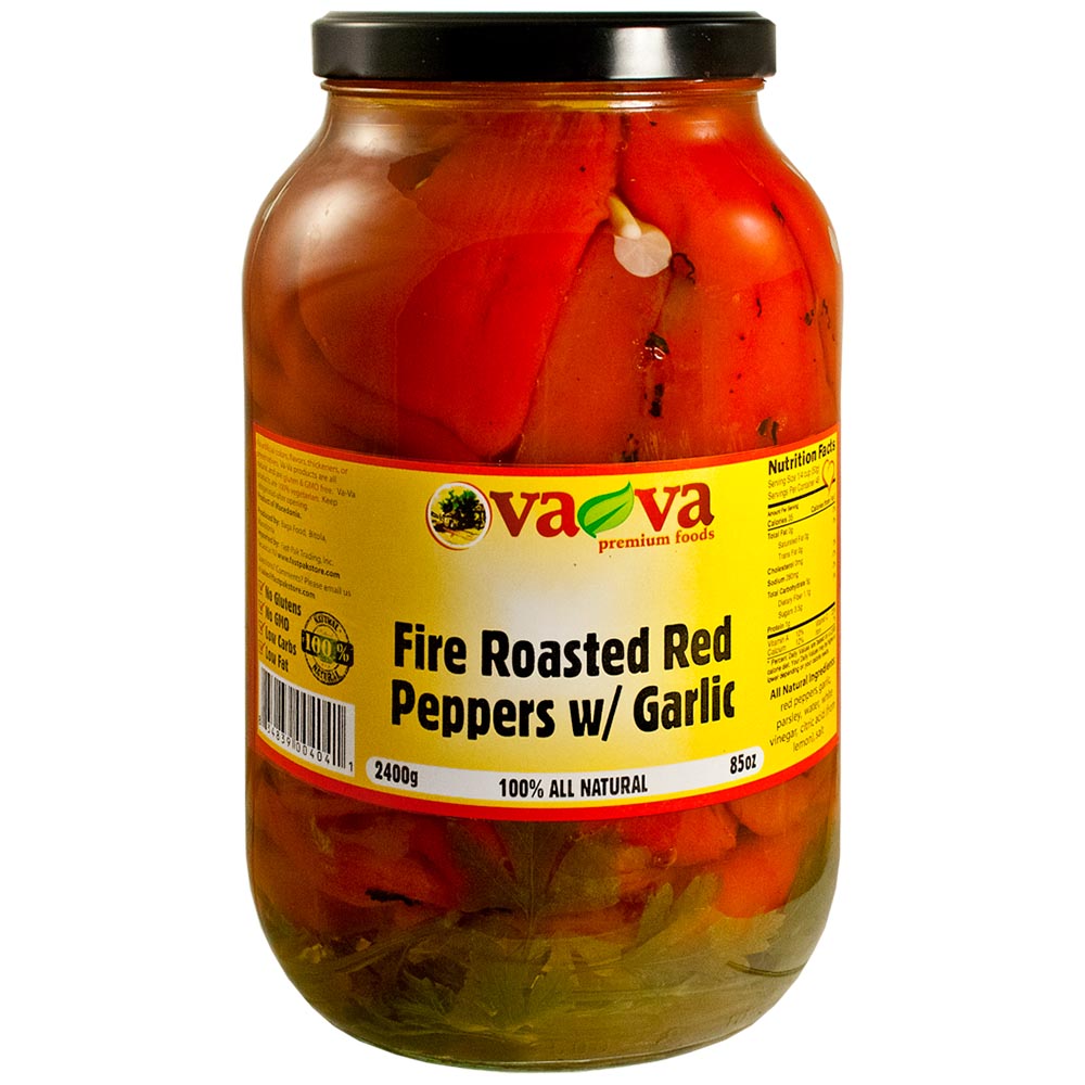 VA-VA Fire Roasted Red Peppers 2350g/85oz