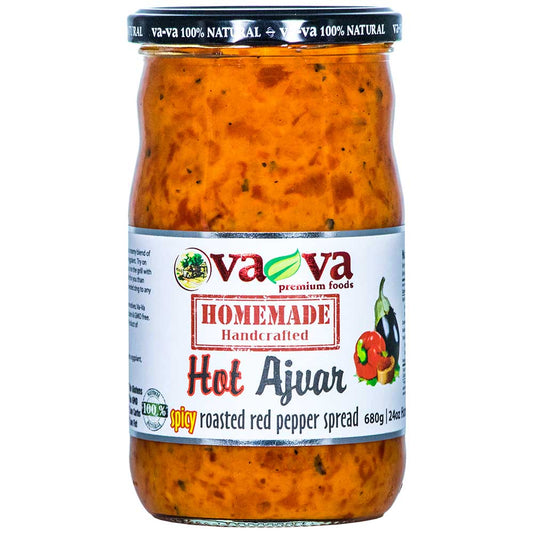 VA-VA Home Made Ajvar Hot Roasted Pepper Spread 680g/24oz