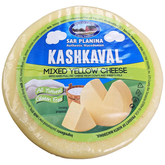 BALKAN FARMS Sar Planina Kashkaval - Mixed Yellow Cheese ~360g (sold per lb.)