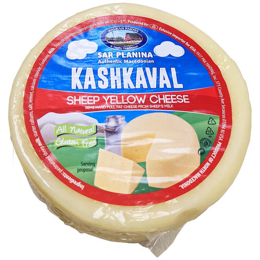 BALKAN FARMS Sar Planina Kashkaval - Sheep Yellow Cheese ~360g (sold per lbs)