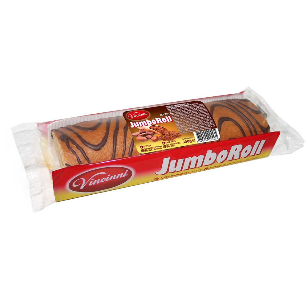 VINCINNI Jumbo Swiss Roll Cocoa 300g/10.5oz